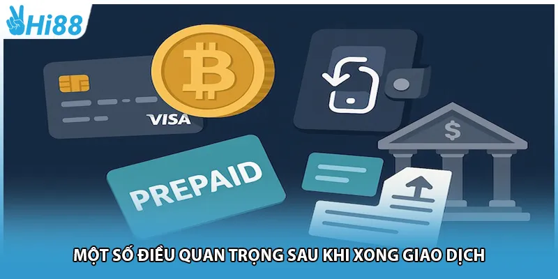 Một số điều quan trọng sau khi xong giao dịch