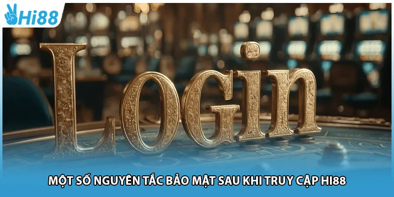 Một số nguyên tắc bảo mật sau khi truy cập Hi88